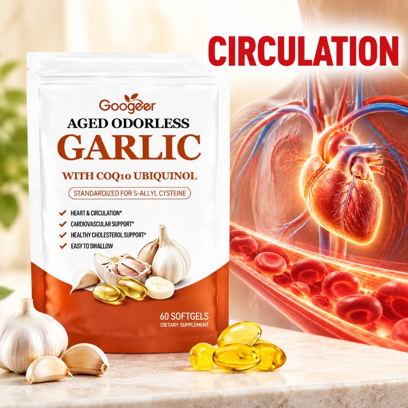 Coq10 Ubiquinol Softgel - ซอฟต์เจลกระเทียมสกัดจากธรรมชาติ ไม่มีกลิ่น ช่วยบำรุงระบบไหลเวียนโลหิตและควบคุมระดับคอเลสเตอรอล พร้อมโคคิวเทน ยูบิควิโนล วิตามินเค2